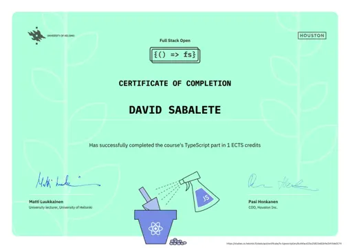 University of Helsinki - Typescript